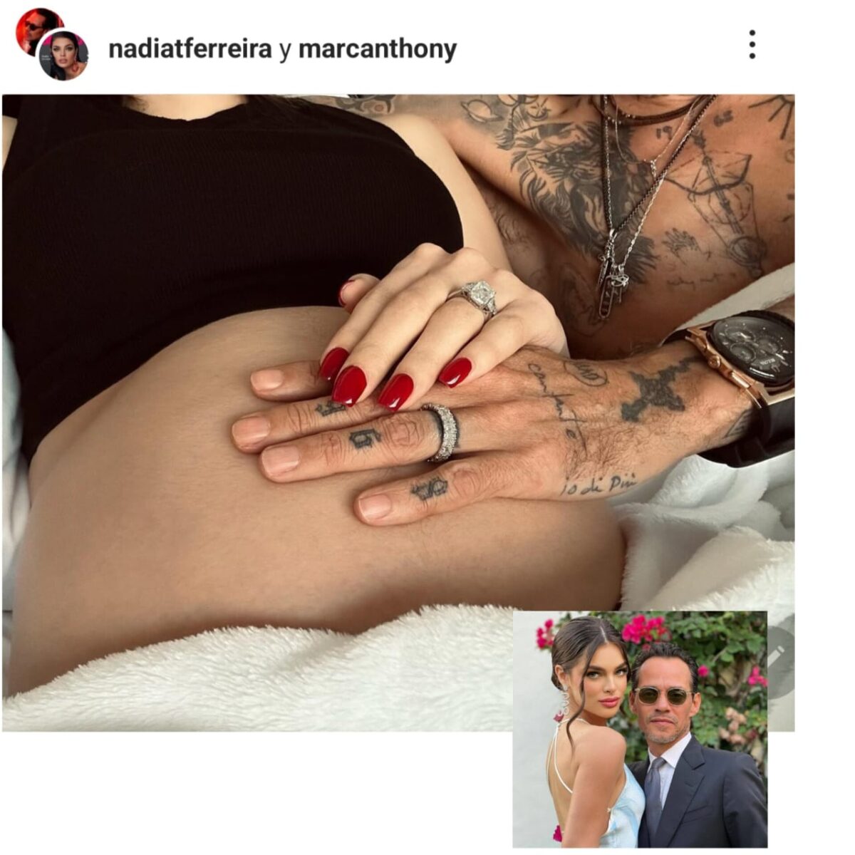 ¡Confirmado! Marc Anthony y Nadie Ferreira esperan un bebé