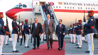 Rey de España Felipe VI llega a Santo Domingo para la Cumbre Iberoamericana