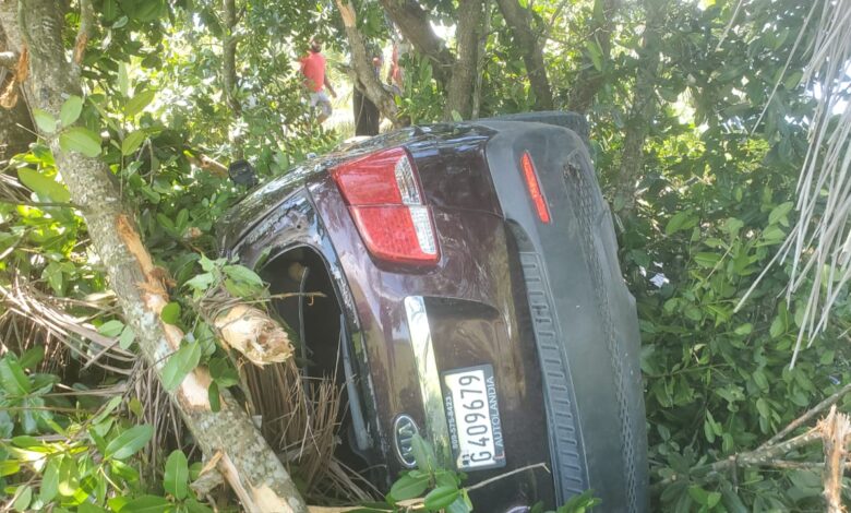 Cuatro heridos tras accidente en la carretera Nagua Cabrera
