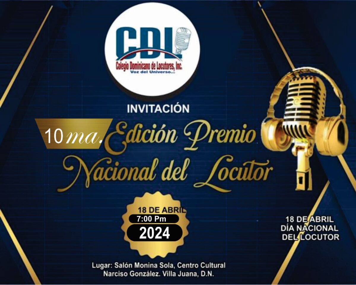 Colegio Dominicano de Locutores convoca al Premio Nacional del Locutor 2024