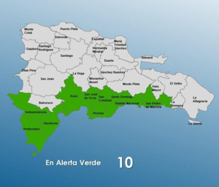 COE coloca 9 provincias en alerta verde por una vaguada